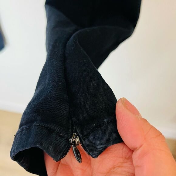 EUC Current Elliot Black Zip Ankle Skinny Jeans 26 - Picture 7 of 7